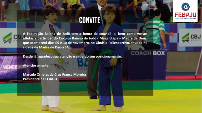 Inscrições abertas para a Mega Etapa Madre de Deus – Circuito Baiano de Judô 2018
