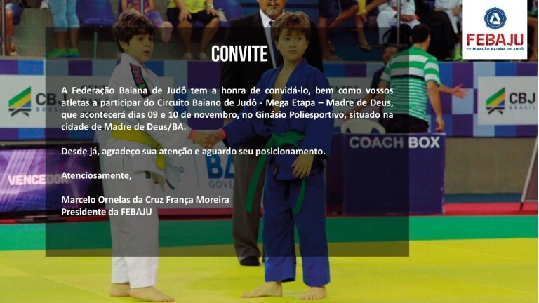 Inscrições abertas para a Mega Etapa Madre de Deus – Circuito Baiano de Judô 2018
