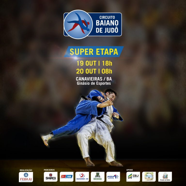 Alô, Canavieiras-BA! Nos dias 19 e 20 de outubro tem Super Etapa do Circuito Baiano de Judô