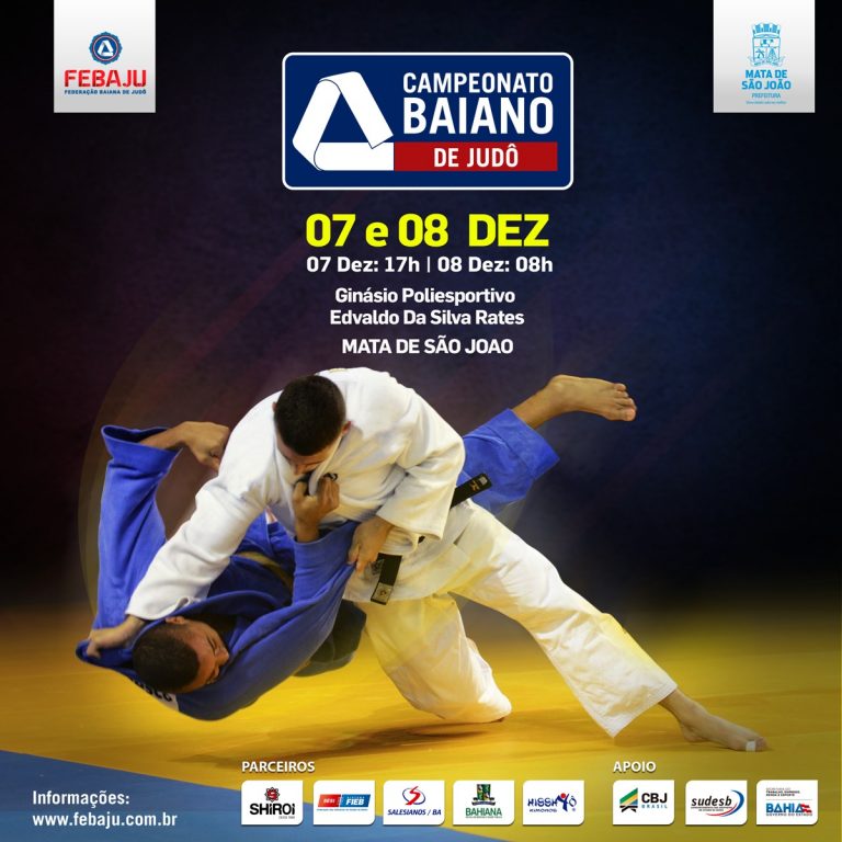 Alô, Mata de São João-BA! Vem aí o Campeonato Baiano de Judô 2018, última e decisiva competição do calendário da Febaju no ano!