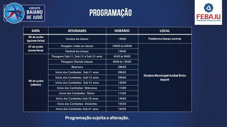 Confira a programação da Super Etapa do Circuito Baiano
