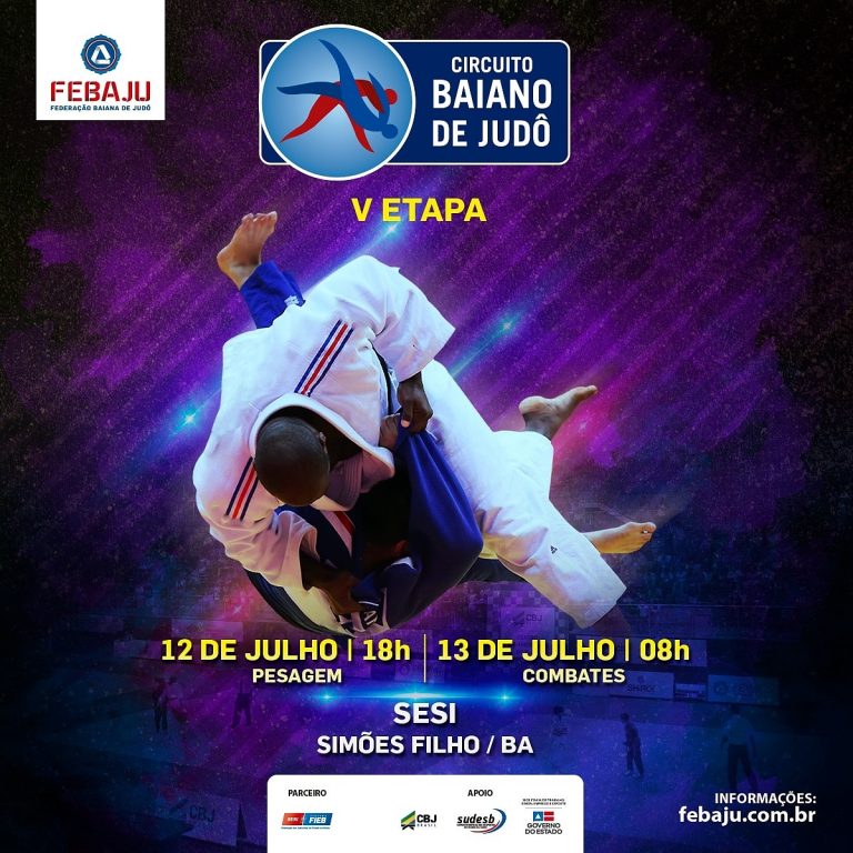Inscrições para a V Etapa do Circuito Baiano de Judô em Simões Filho encerram nessa sexta-feira