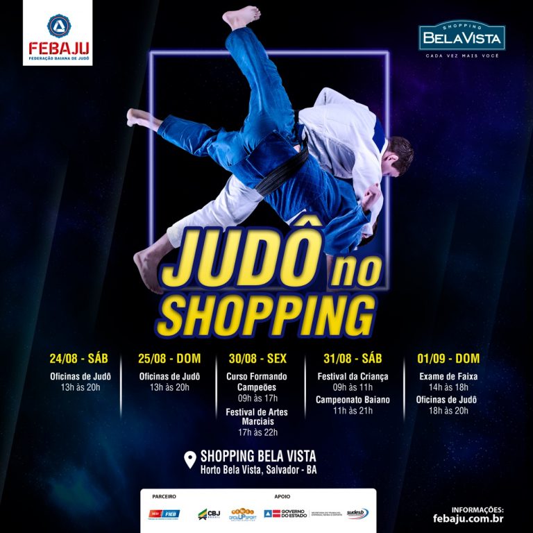 Campeonato Baiano de Judô acontece no Shopping Bela Vista, em Salvador