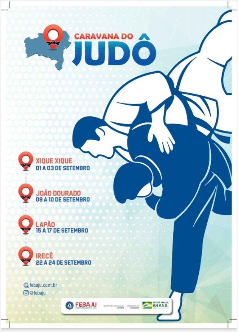 Caravana do judô: evento acontece a partir de 1° de setembro na Região Centro-Norte da Bahia