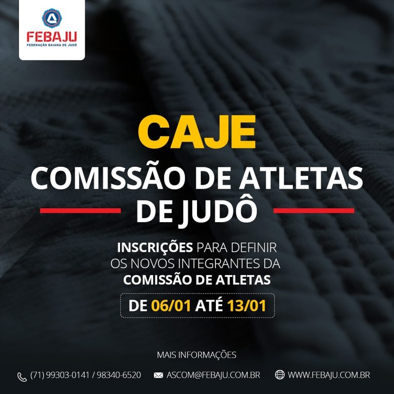 Febaju divulga edital de convocação para a Comissão de Atletas de Judô