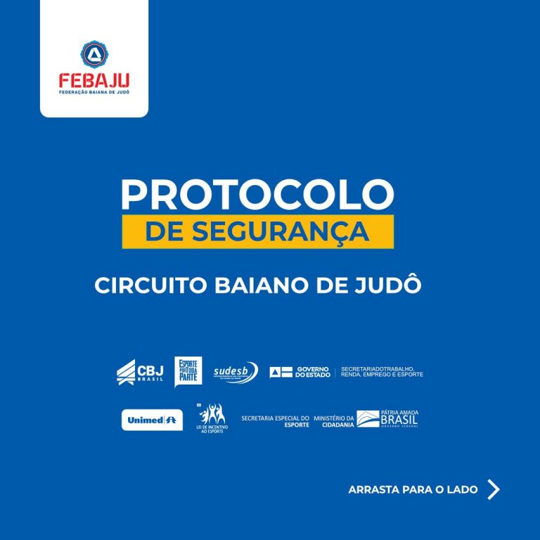 Febaju divulga outline e protocolo de segurança da 2° etapa do Circuito Baiano de Judô – Unimed