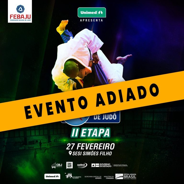 Febaju anuncia adiamento do Circuito Baiano de Judô Unimed