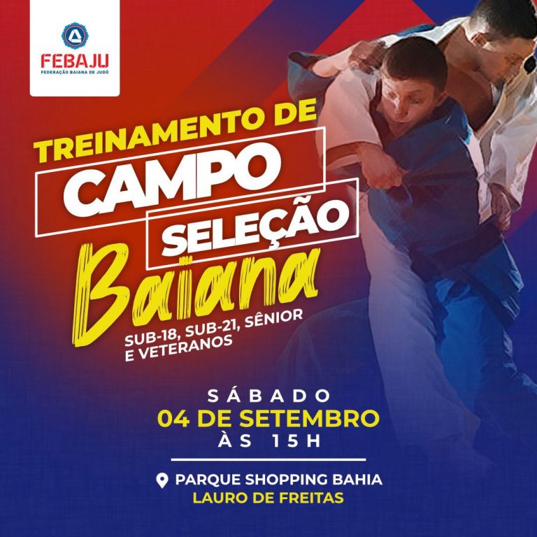 Treinamento de Campo da Seleção Baiana de Judô acontece nesse sábado
