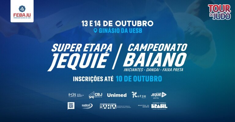 Inscrições para a Super Etapa e Campeonato Baiano de Judô acontecem até sexta-feira
