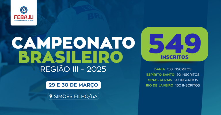 Campeonato Brasileiro Região III de Judô reúne 549 atletas em Simões Filho