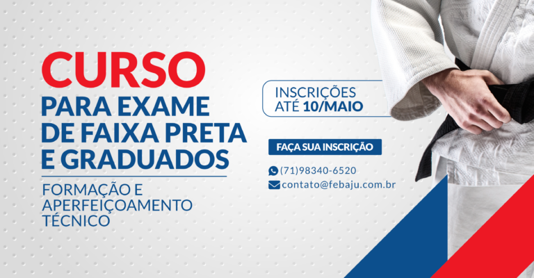 Febaju anuncia período de inscrições do Curso de Formação e Aperfeiçoamento Técnico para Exame de Faixa Preta e Graduados 2025