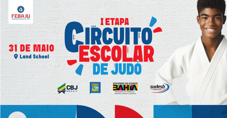 A Federação Baiana de Judô abre inscrições para a I Etapa do Circuito Escolar de Judô.
