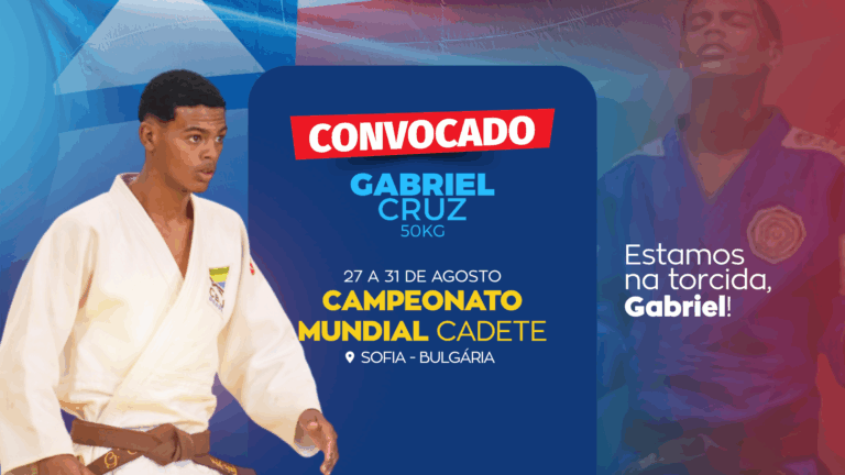 Gabriel Cruz é convocado para representar o Brasil no Mundial Cadete de Judô na Bulgária